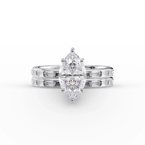 The Jennifer Set With A 1.5 Carat Marquise Lab Diamond Hot on Sale