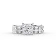 The Jennifer Set With A 1 Carat Princess Lab Diamond For Sale