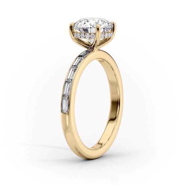 The Jennifer Set With A 2.5 Carat Elongated Cushion Lab Diamond For Discount