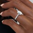 The Monica Set With A 3 Carat Oval Lab Diamond on Sale