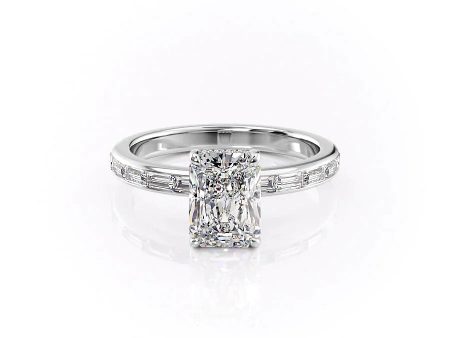 The Jennifer Set With A 1.5 Carat Radiant Lab Diamond For Cheap