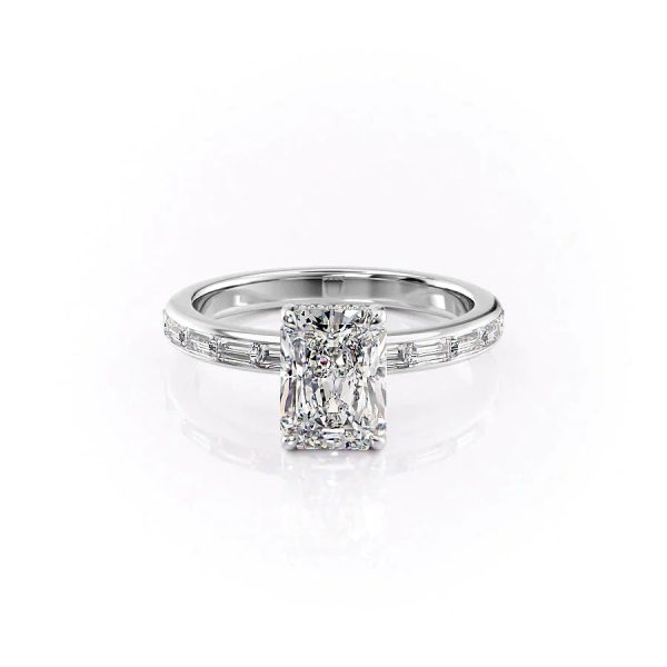 The Jennifer Set With A 1.5 Carat Radiant Lab Diamond For Cheap