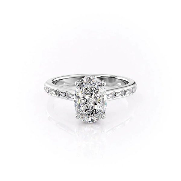 The Monica Set With A 1 Carat Oval Lab Diamond Online