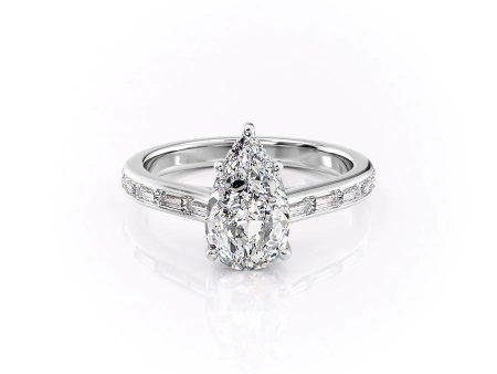 The Monica Set With A 1 Carat Pear Lab Diamond Cheap