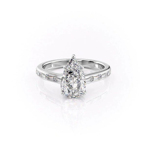 The Monica Set With A 1 Carat Pear Lab Diamond Cheap