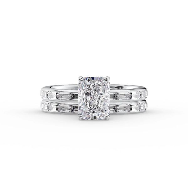 The Jennifer Set With A 2.5 Carat Radiant Lab Diamond Hot on Sale