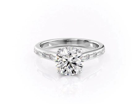 The Monica Set With A 2 Carat Round Lab Diamond Online Hot Sale