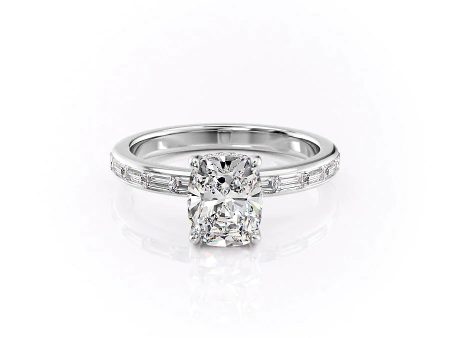 The Jennifer Set With A 2.5 Carat Elongated Cushion Lab Diamond Online