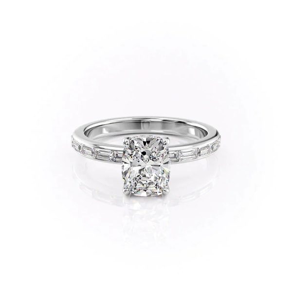 The Jennifer Set With A 2.5 Carat Elongated Cushion Lab Diamond Online