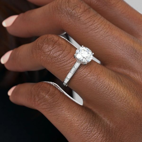 The Monica Set With A 2 Carat Round Lab Diamond Online Hot Sale