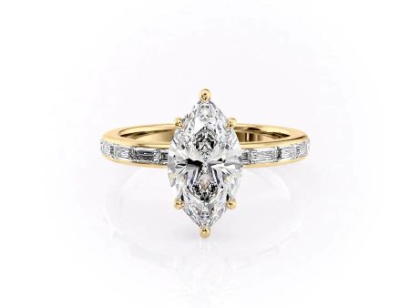 The Jennifer Set With A 1 Carat Marquise Lab Diamond For Cheap