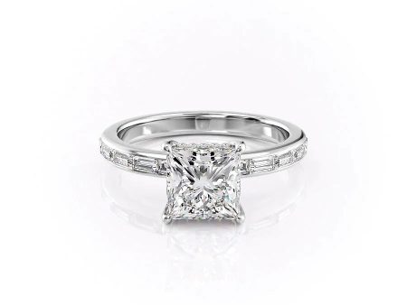 The Jennifer Set With A 1.5 Carat Princess Lab Diamond Sale