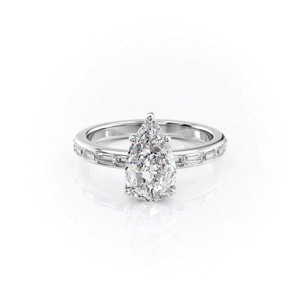 The Jennifer Set With A 2.5 Carat Pear Lab Diamond Cheap