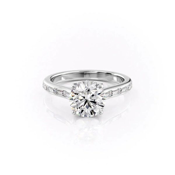 The Monica Set With A 3 Carat Round Lab Diamond Sale