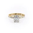 The Jennifer Set With A 2.5 Carat Elongated Cushion Lab Diamond For Discount