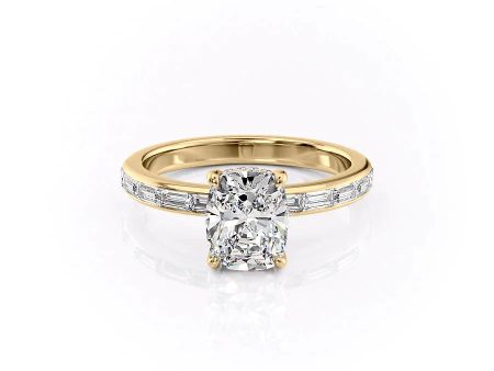 The Jennifer Set With A 2.5 Carat Elongated Cushion Lab Diamond For Discount