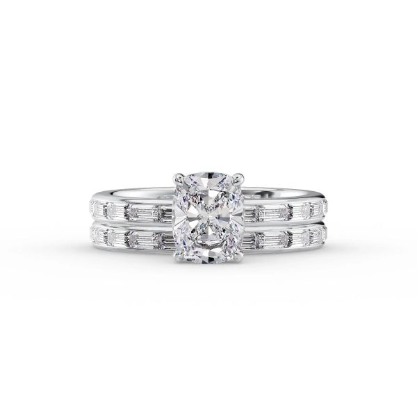 The Jennifer Set With A 2.5 Carat Elongated Cushion Lab Diamond Online