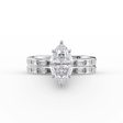 The Jennifer Set With A 3 Carat Marquise Lab Diamond For Sale