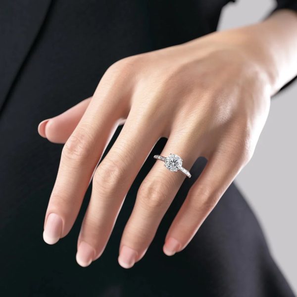 The Monica Set With A 2 Carat Round Lab Diamond Online Hot Sale