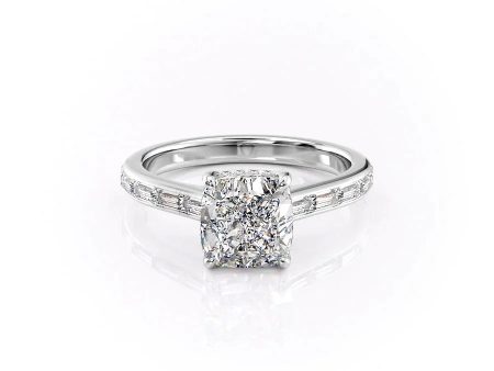 The Monica Set With A 3 Carat Cushion Lab Diamond Hot on Sale