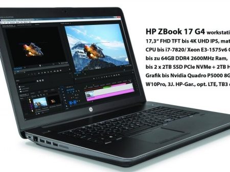 HP ZBook 17 G4 UHD2 17,3   UHD-4K-IPS DC i7-7820HQ 64GB 2000GB-m.2 +2TB P4000-8G Discount