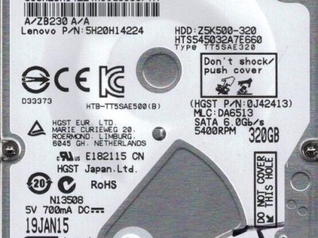 New Hitachi Hard drive 320GB 6GBS 5400RPM HTS545032A7E660 0J42413 DA6513 2.5  For Cheap