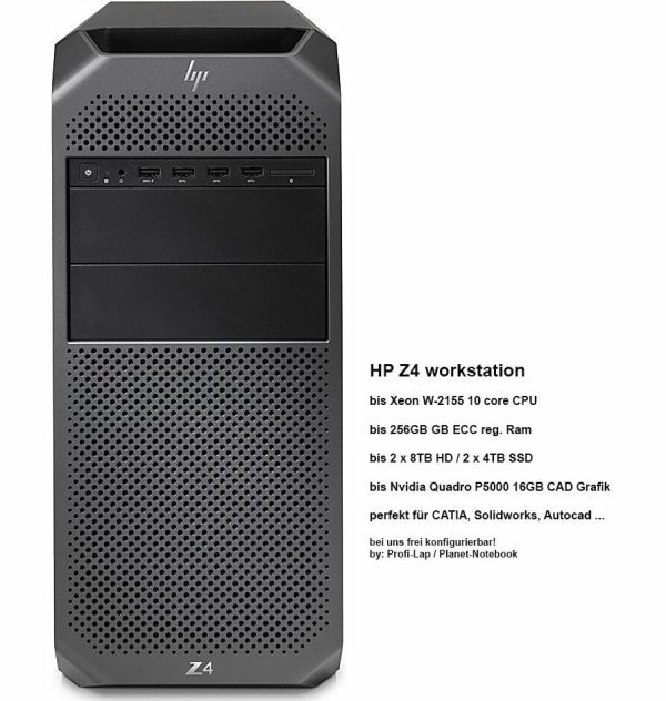 HP Z4 Tower CATIA CTO i9-10940X 14C 128GB 1TB-SSD +4TB RTX4000-8GB W10P 3J.G Online