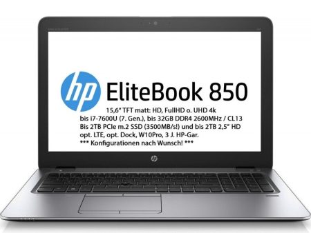 HP Elitebook 850 G4 UHD2 15,6   UHD-4K i7-7500U 32GB 1000GB-SSD Neu Re MWSt. on Sale