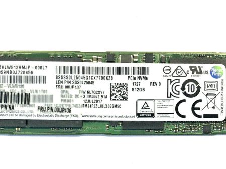 Lenovo 512GB m.2 2280 SSD PCIe NVMe Samsung PM961  PM981 Thinkpad P51 P71 T470s Supply