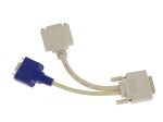 New Dell OEM Splitter Monitor Cable DVI-I  to DVI-I VGA Split Cable Adapter 48CFM Supply