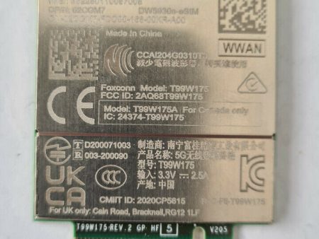 Dell LTE WWan 5G modul X55 m.2 02CGM7 DW5930e e-sim für Precision 7760 7560 ... For Cheap