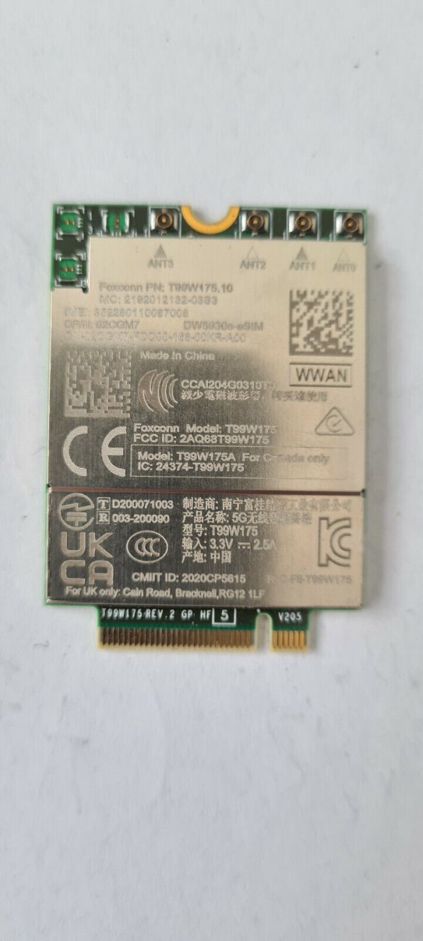 Dell LTE WWan 5G modul X55 m.2 02CGM7 DW5930e e-sim für Precision 7760 7560 ... For Cheap