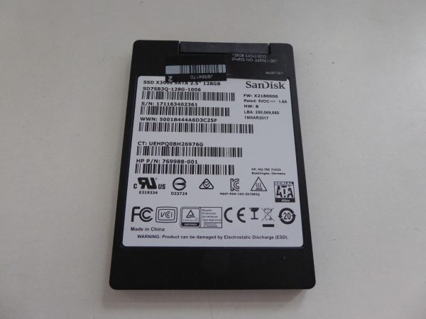 Orig. HP SanDisk X300s 2,5 128GB SSD HP PN: 769988-001 665961-001 769997-001 Hot on Sale