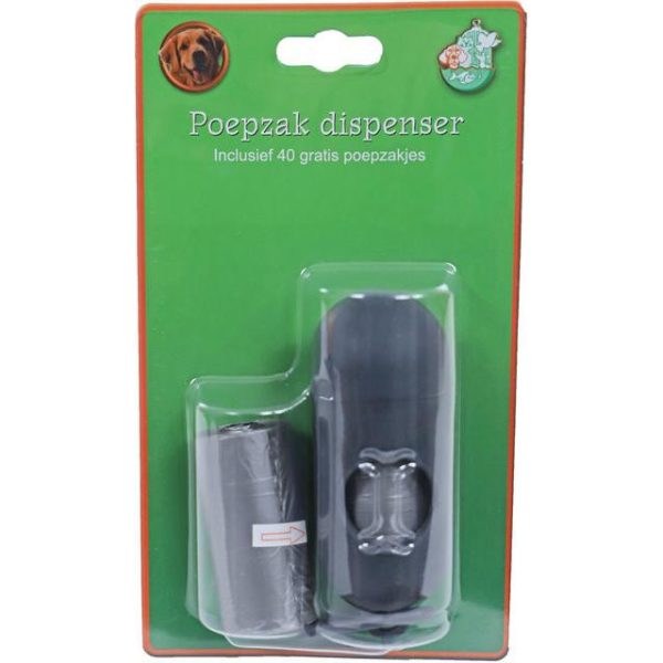 Poepzak dispenser koker grijs, inclusief 2x20 poepzakjes. Supply