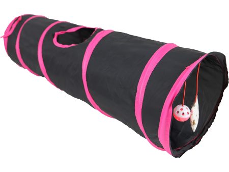 Speeltunnel nylon 85x25 cm, zwart roze. Online