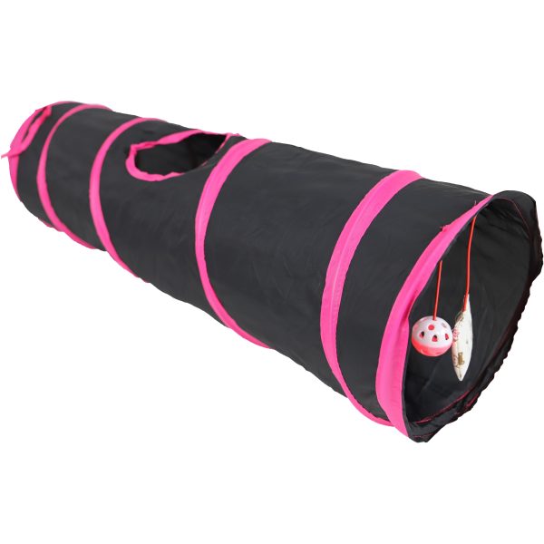 Speeltunnel nylon 85x25 cm, zwart roze. Online