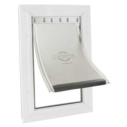 Petsafe aluminium hondendeur nr. 620  M , wit transparant. Maximale schouderbreedte 210 mm. Online now