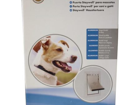 Petsafe aluminium hondendeur nr. 640  L , wit transparant. Maximale schouderbreedte 260 mm. Sale