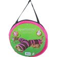 Speeltunnel nylon  Y  model 85x25 cm, zwart roze. Fashion