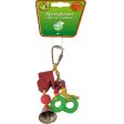 Vogelspeelgoed houten huisje met ring en bel, 11 cm. Online Hot Sale