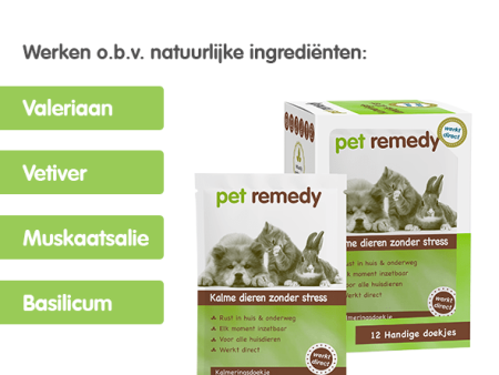 Pet Remedy Kalmerende Doekjes 12st Online