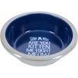 Katten voer water bakken  RVS melamine 11 cm, blauw. Supply