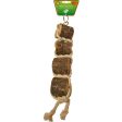 Vogelspeelgoed hout 4x klos met touw, 26 cm. Cheap