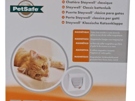 Petsafe kattenluik met magneetslot 932 wit. inclusief muismodel zender Discount