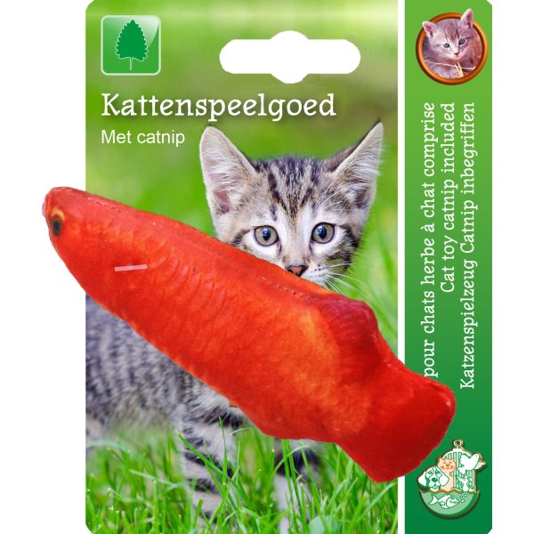 Boon Vis met catnip oranje, 11 cm Discount